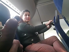 I was on a public bus. And suddenly I noticed that the neighbor took out his fuck-stick and commenced to masturbate off. At first-ever-ever I was perplexed. But after a moment I became ultra-horny for him. I sit down next to him and embark stroking off. I